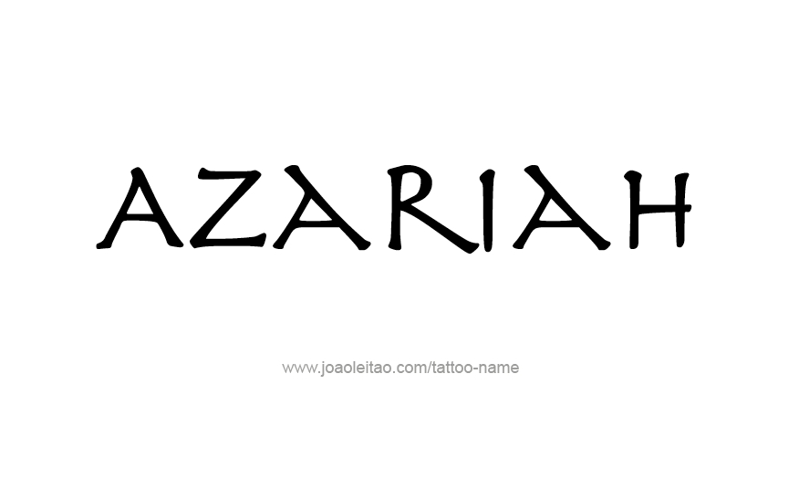 Tattoo Design Name Azariah 