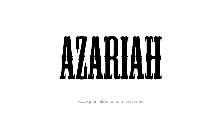 Tattoo Design Name Azariah 