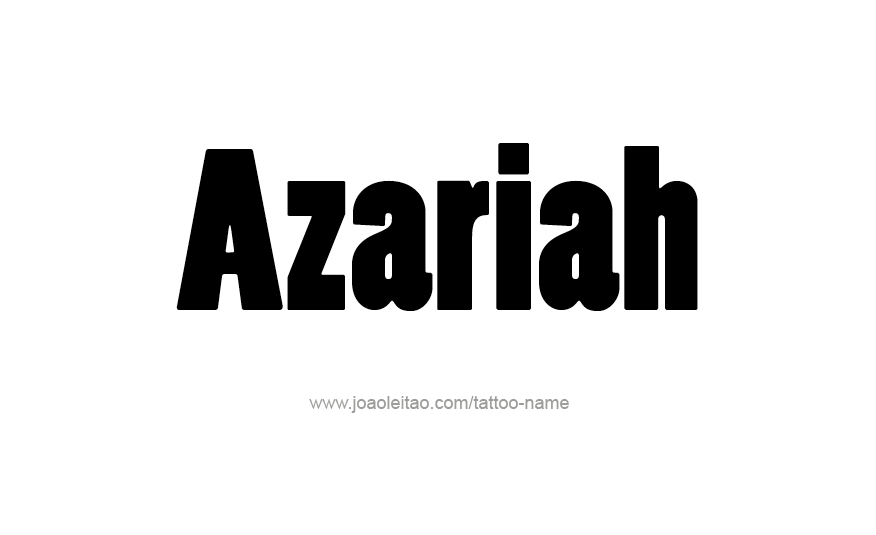 Tattoo Design Name Azariah 