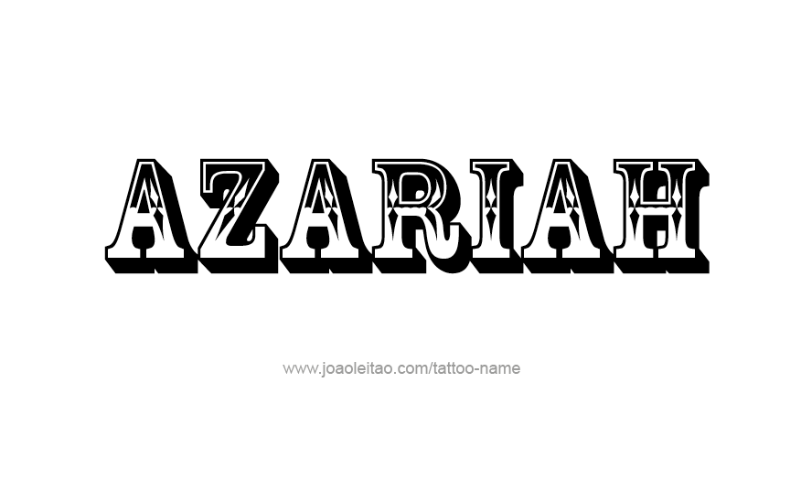 Tattoo Design Name Azariah 
