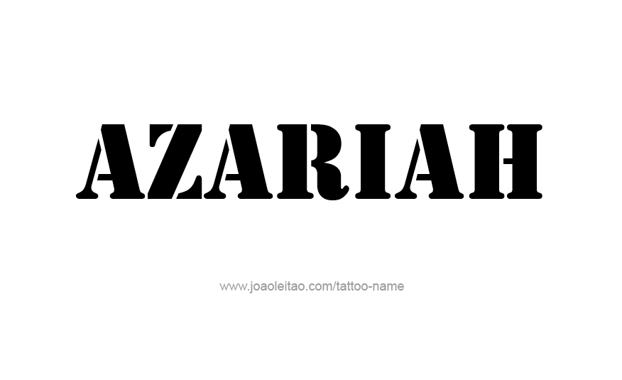 Tattoo Design Name Azariah 