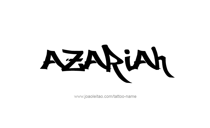 Tattoo Design Name Azariah 