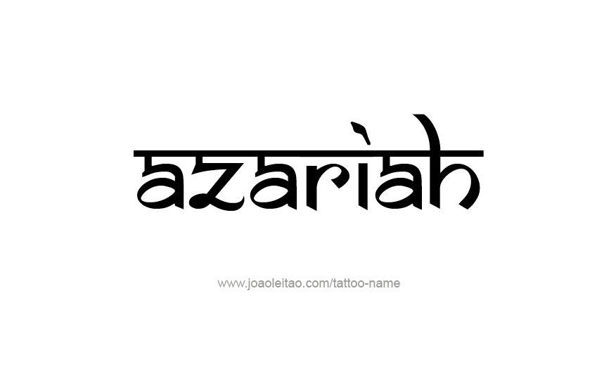 Tattoo Design Name Azariah 