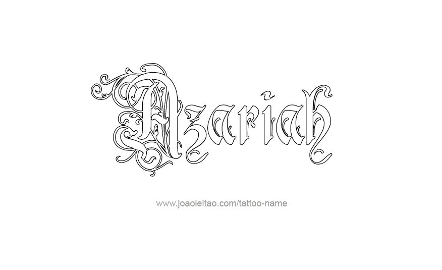 Tattoo Design Name Azariah 