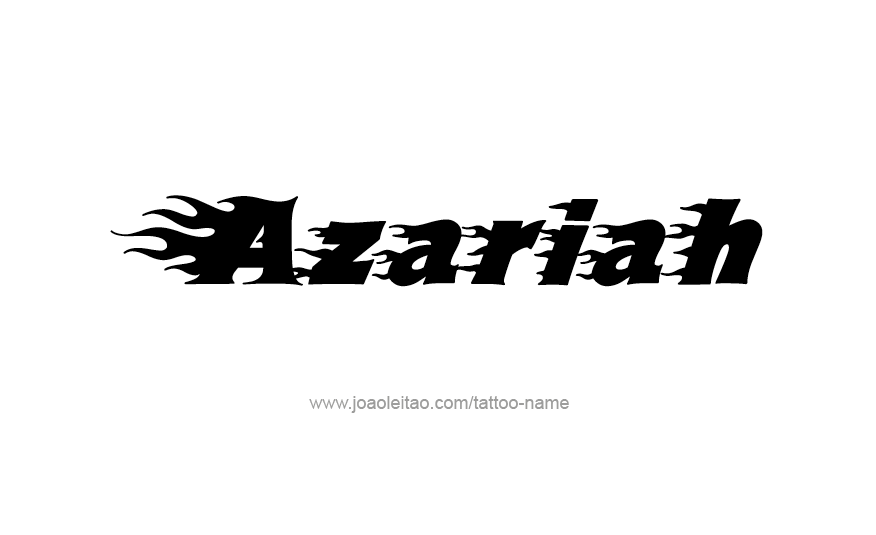 Tattoo Design Name Azariah 