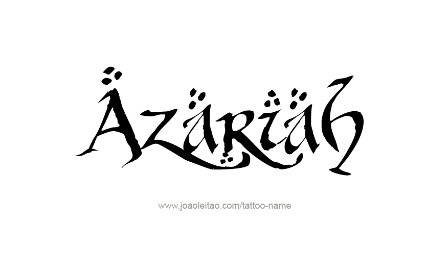 Tattoo Design Name Azariah 