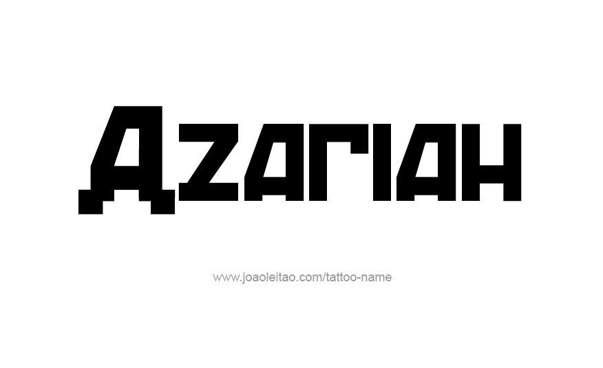 Tattoo Design Name Azariah 