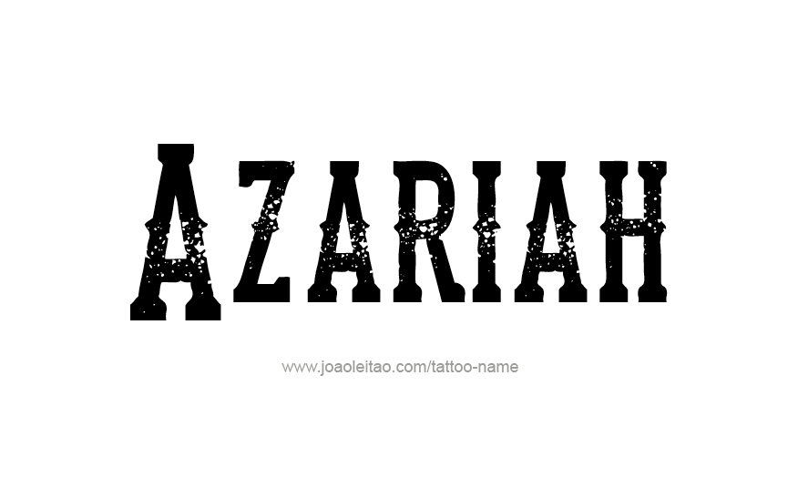 Tattoo Design Name Azariah 