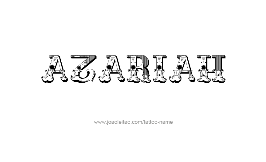 Tattoo Design Name Azariah 