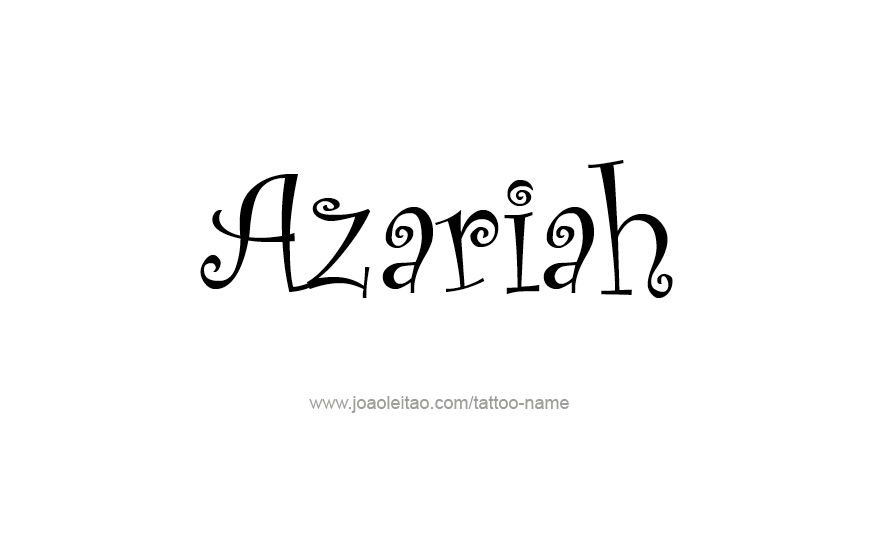 Tattoo Design Name Azariah 