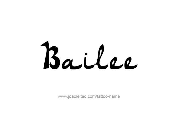 Tattoo Design Name Bailee 