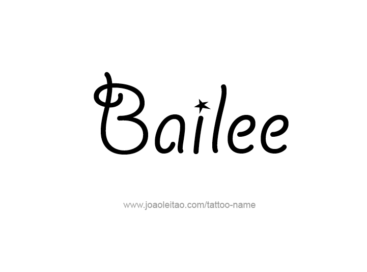 Tattoo Design Name Bailee 