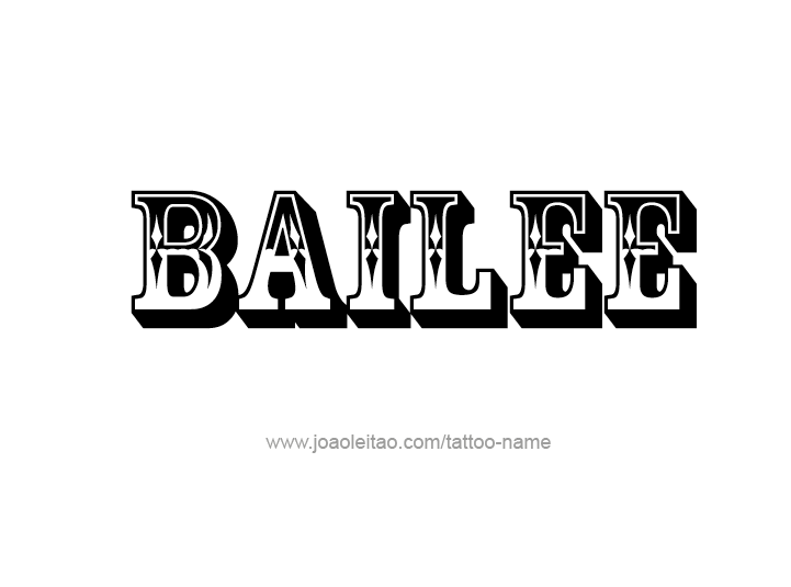 Tattoo Design Name Bailee 