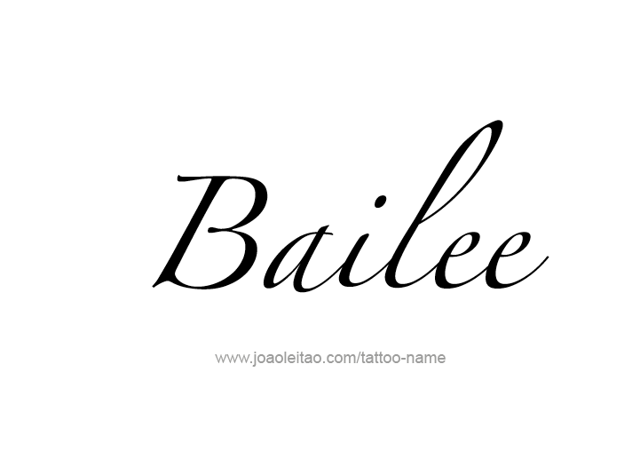 Tattoo Design Name Bailee 