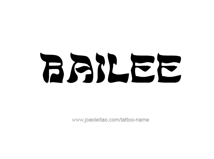 Tattoo Design Name Bailee 