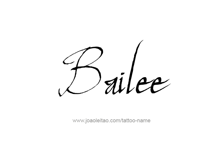 Tattoo Design Name Bailee 