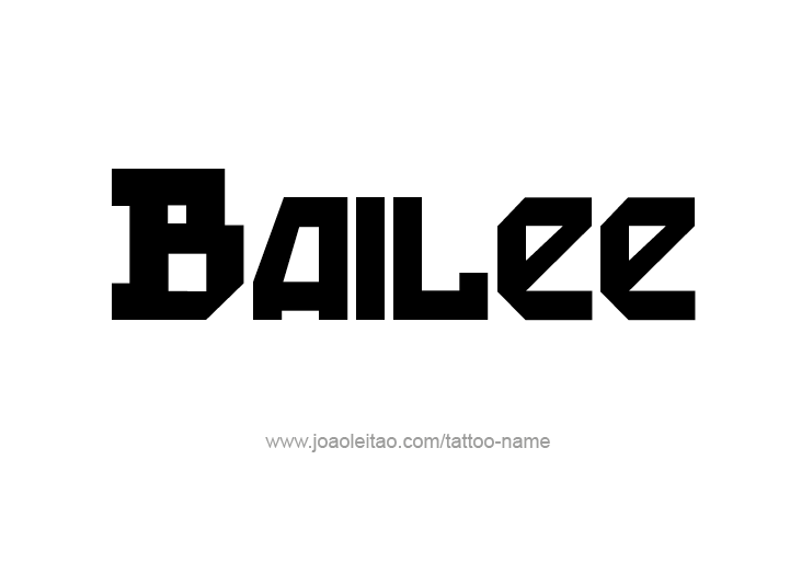 Tattoo Design Name Bailee 