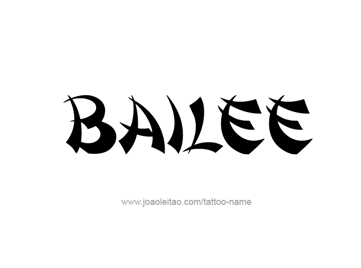 Tattoo Design Name Bailee 