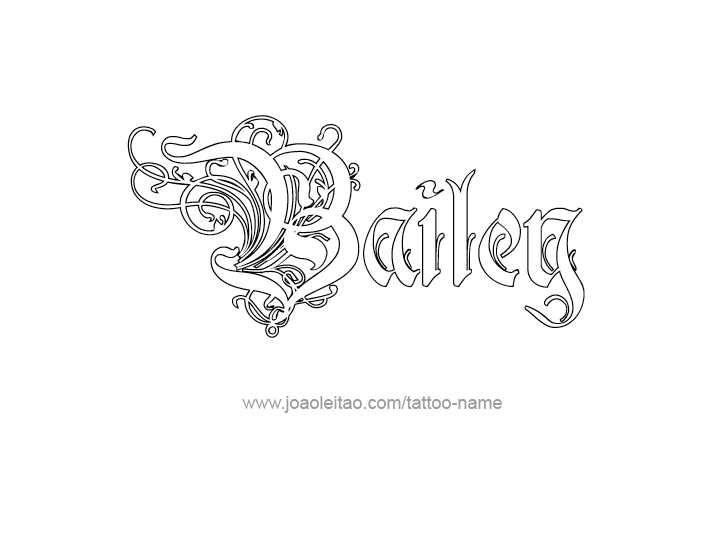 Tattoo Design Name Bailey 