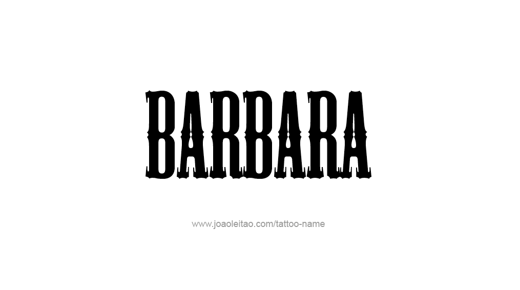 Tattoo Design Name Barbara 