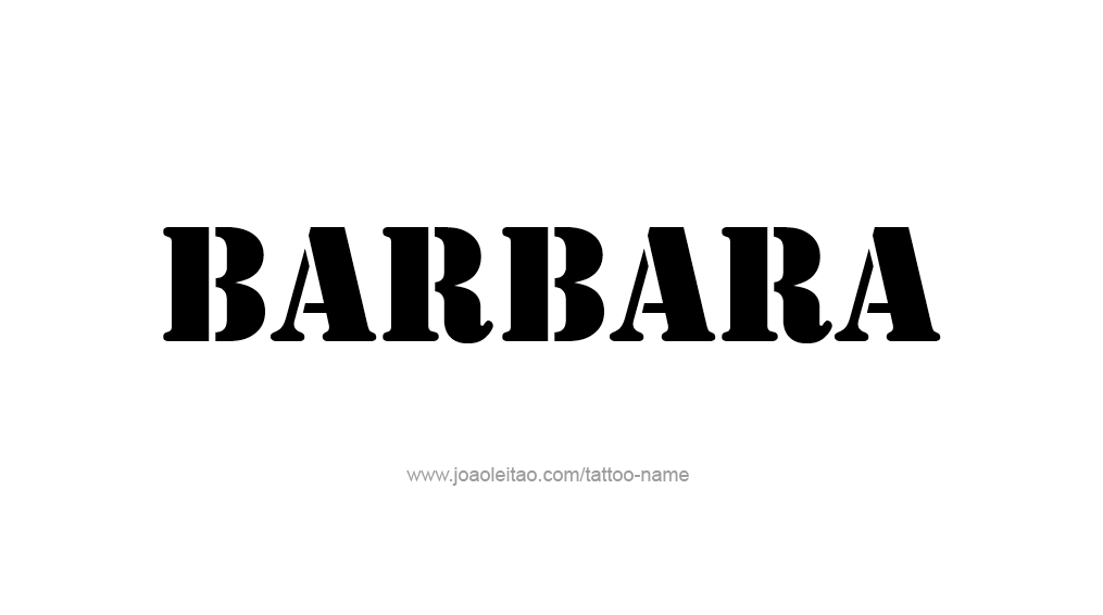 Tattoo Design Name Barbara 