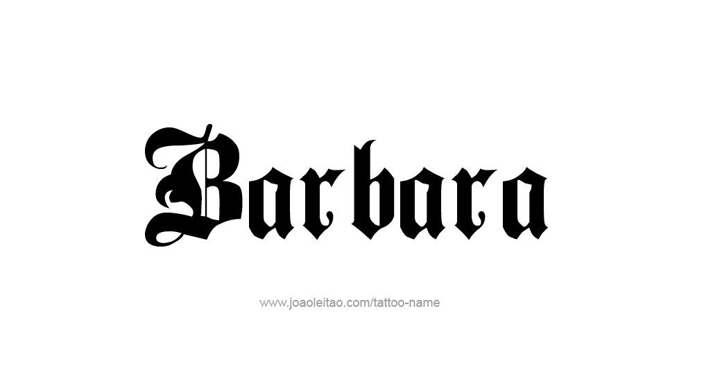 Tattoo Design Name Barbara 