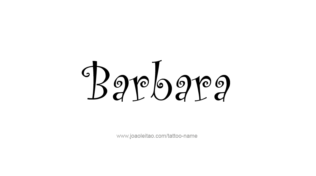 Tattoo Design Name Barbara 