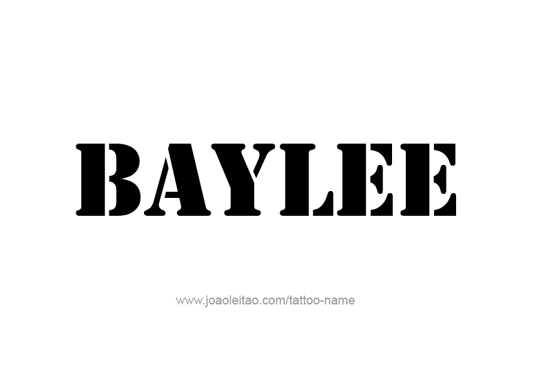 Tattoo Design Name Baylee 