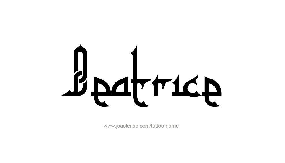 Tattoo Design Name Beatrice 