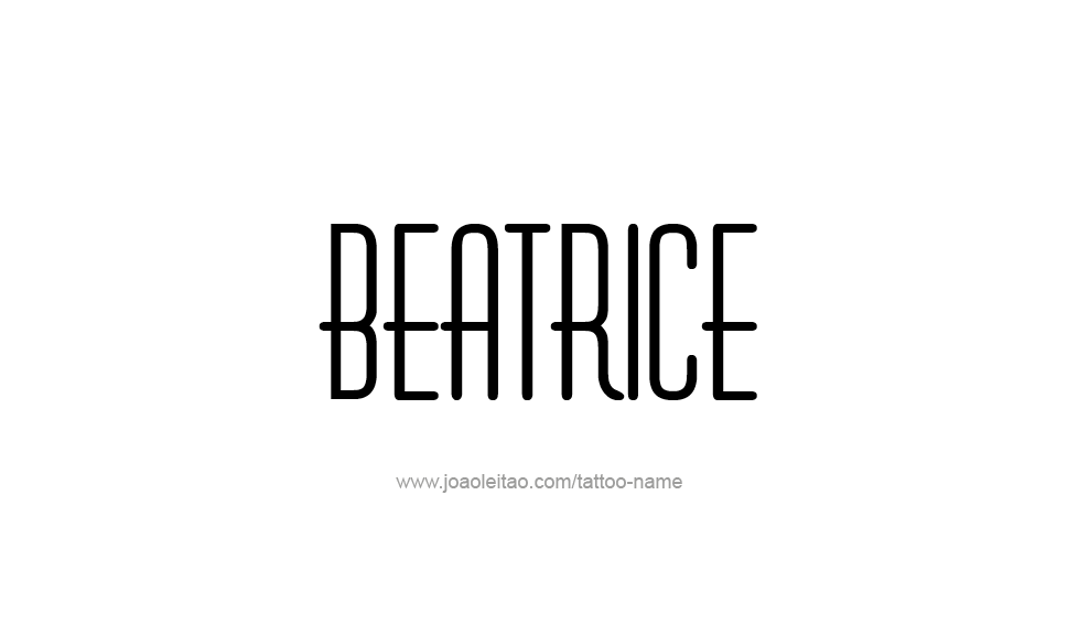 Tattoo Design Name Beatrice 