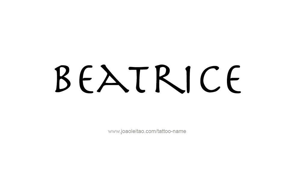 Tattoo Design Name Beatrice 