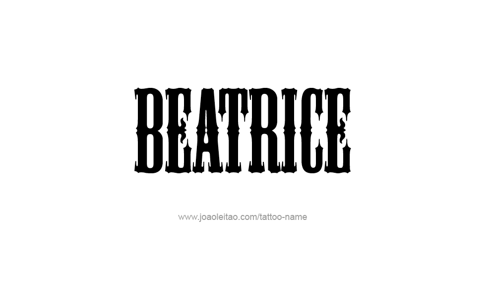 Tattoo Design Name Beatrice 