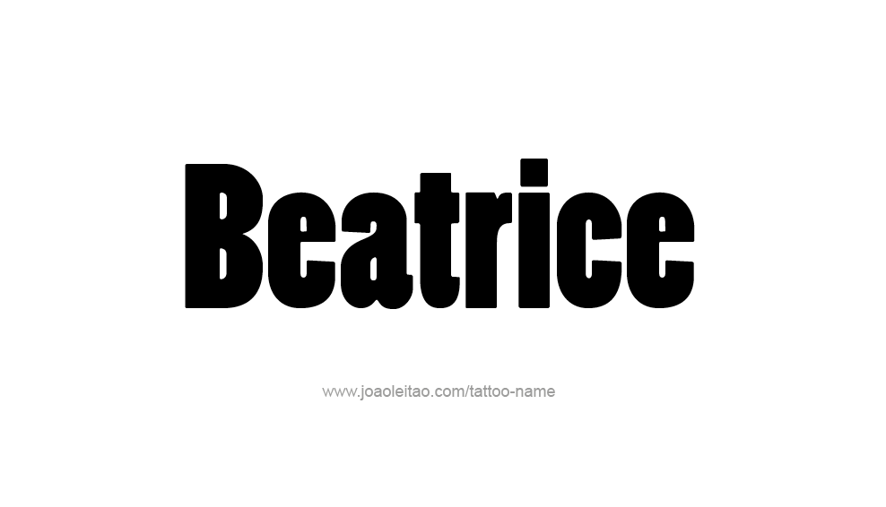 Tattoo Design Name Beatrice 