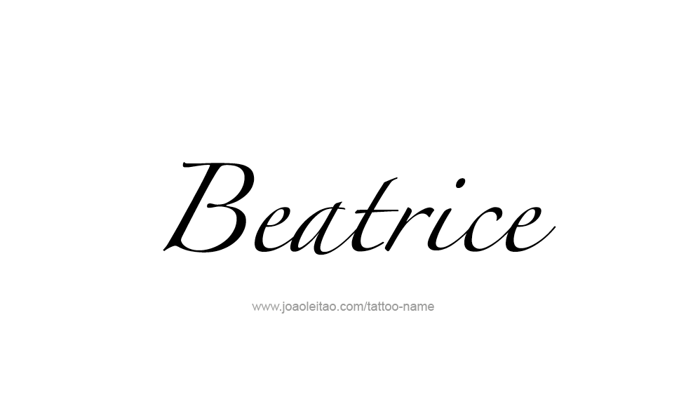 Tattoo Design Name Beatrice 