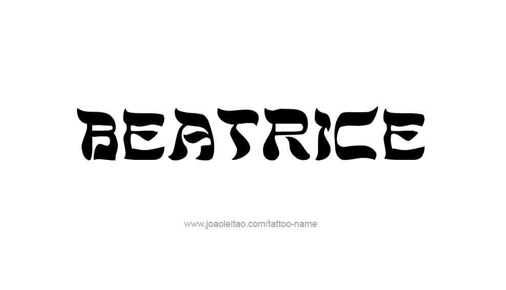 Tattoo Design Name Beatrice 