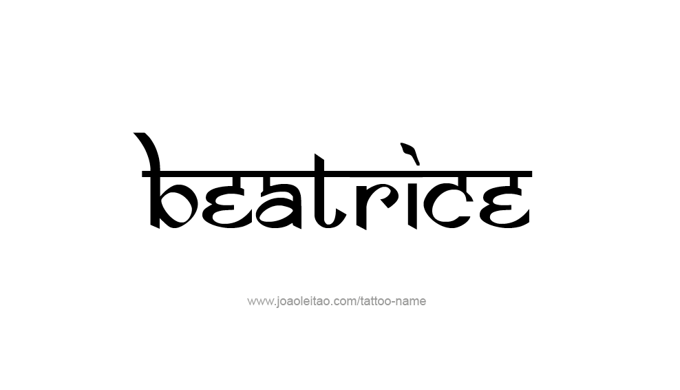 Tattoo Design Name Beatrice 