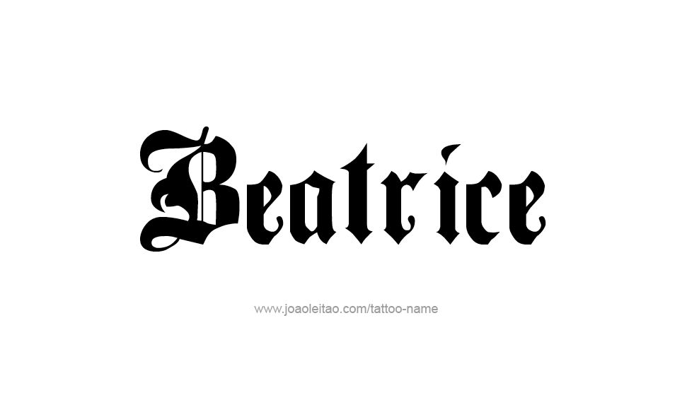 Tattoo Design Name Beatrice 