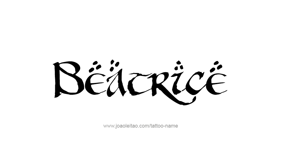 Tattoo Design Name Beatrice 