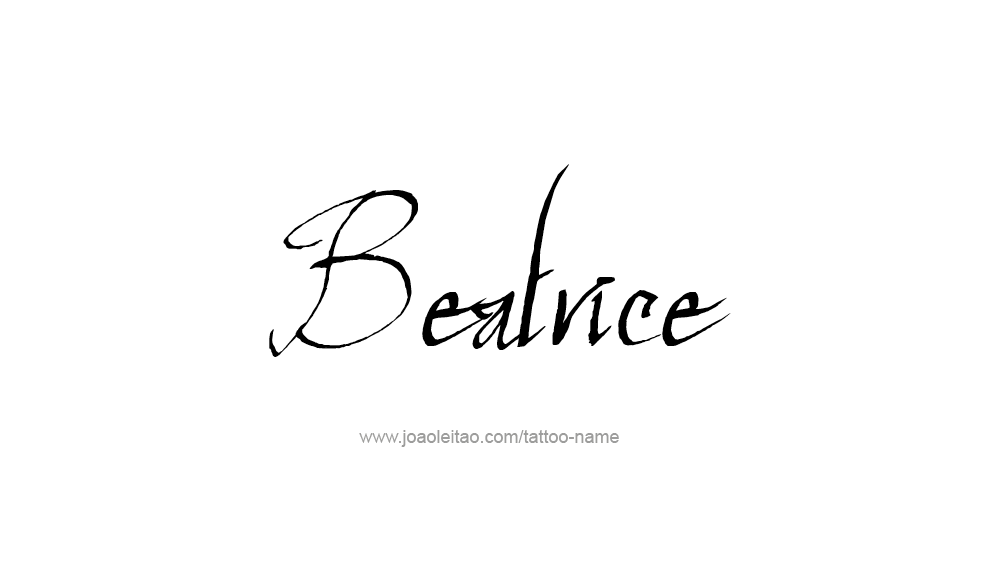 Tattoo Design Name Beatrice 