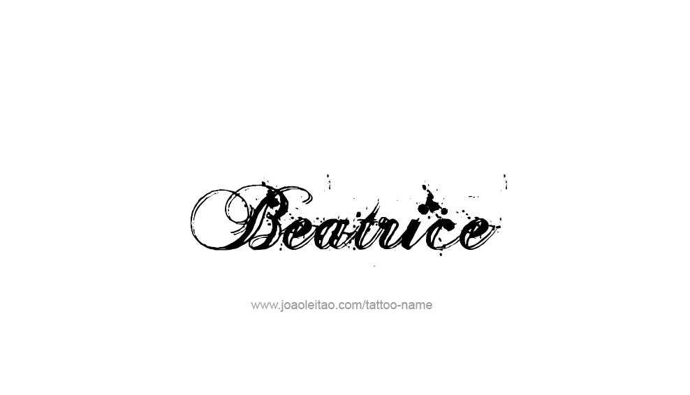 Tattoo Design Name Beatrice 