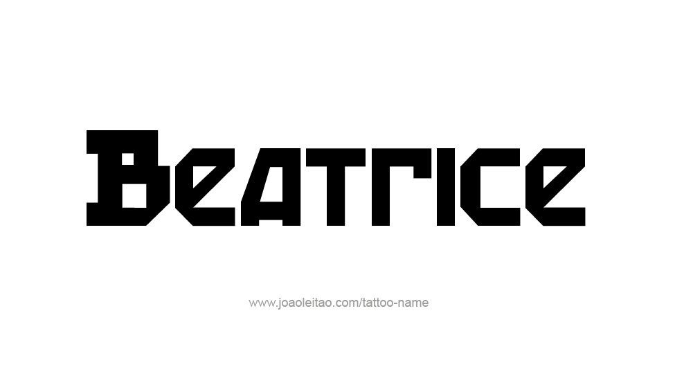 Tattoo Design Name Beatrice 