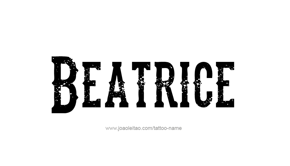 Tattoo Design Name Beatrice 