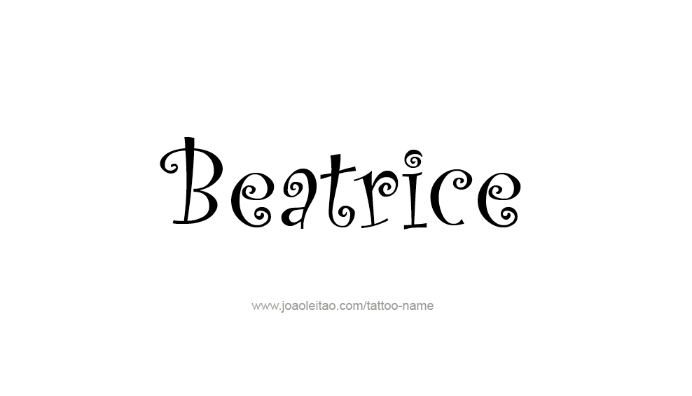 Tattoo Design Name Beatrice 