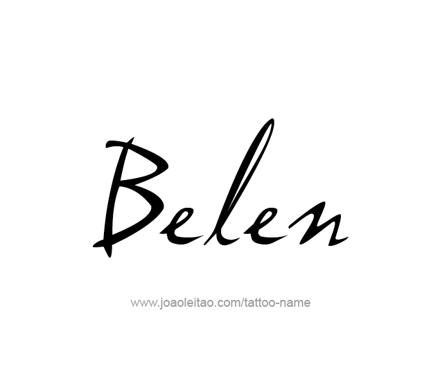 Tattoo Design Name Belen 