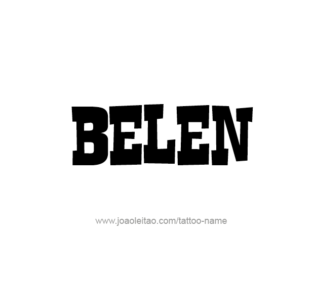 Tattoo Design Name Belen 