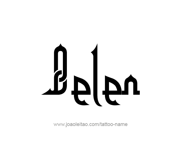 Tattoo Design Name Belen 