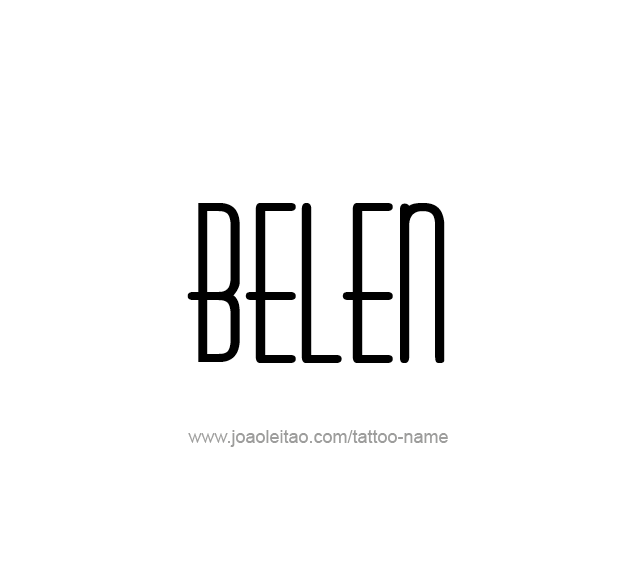 Tattoo Design Name Belen 