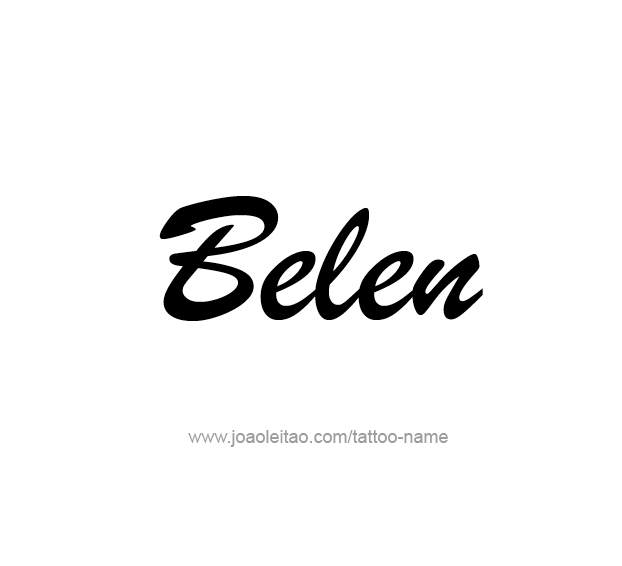 Tattoo Design Name Belen 