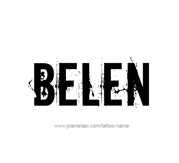 Tattoo Design Name Belen 