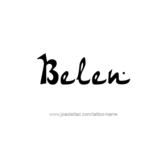 Tattoo Design Name Belen 